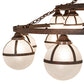 Meyda Lighting Bola 84" 20-Light 2-Tier Rusty Nail Tavern Chandelier With Contrail Mist Idalight Shade