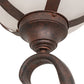 Meyda Lighting Bola 84"H x 35"W 2-Light Rusty Nail Tavern Street Outdoor Post Mount Light With Clear Frosted Shade