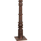 Meyda Lighting Bola 84"H x 35"W 2-Light Rusty Nail Tavern Street Outdoor Post Mount Light With Clear Frosted Shade