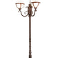 Meyda Lighting Bola 84"H x 35"W 2-Light Rusty Nail Tavern Street Outdoor Post Mount Light With Clear Frosted Shade