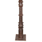 Meyda Lighting Bola 84"H x 43"W 2-Light Rusty Nail Tavern Street Outdoor Post Mount Light With Contrail Mist Idalight Shade