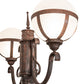 Meyda Lighting Bola 84"H x 43"W 2-Light Rusty Nail Tavern Street Outdoor Post Mount Light With Contrail Mist Idalight Shade