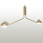 Meyda Lighting Bola Deux 62" 2-Light Champagne Metallic Island Pendant Light With White Statuario Idalight Shade