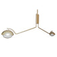 Meyda Lighting Bola Deux 62" 2-Light Champagne Metallic Island Pendant Light With White Statuario Idalight Shade
