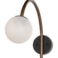 Meyda Lighting Bola Hyannis 6" Antique Copper Wall Sconce With Clear Frosted Shade Glass