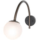 Meyda Lighting Bola Hyannis 6" Antique Copper Wall Sconce With Clear Frosted Shade Glass