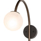 Meyda Lighting Bola Hyannis 6" Antique Copper Wall Sconce With Clear Frosted Shade Glass