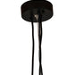 Meyda Lighting Bola Mahina 64" 3-Light Brushed Waxed Brass & Textured Black Pendant Pendant Light With White Opal Shade Glass