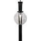 Meyda Lighting Bola Urbano 152161 18" LED Black Textured Wall Sconce With Clear Shade Glass