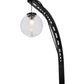 Meyda Lighting Bola Urbano 152161 18" LED Black Textured Wall Sconce With Clear Shade Glass