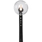 Meyda Lighting Bola Urbano 152161 18" LED Black Textured Wall Sconce With Clear Shade Glass