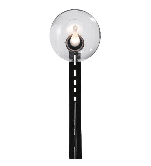 Meyda Lighting Bola Urbano 152161 18" LED Black Textured Wall Sconce With Clear Shade Glass