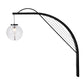 Meyda Lighting Bola Urbano 152161 18" LED Black Textured Wall Sconce With Clear Shade Glass