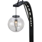 Meyda Lighting Bola Urbano 18" LED Black Textured Wall Sconce With Clear Shade Glass