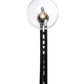 Meyda Lighting Bola Urbano 18" LED Black Textured Wall Sconce With Clear Shade Glass