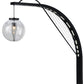 Meyda Lighting Bola Urbano 18" LED Black Textured Wall Sconce With Clear Shade Glass