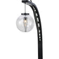 Meyda Lighting Bola Urbano 18" LED Black Textured Wall Sconce With Clear Shade Glass