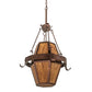 Meyda Lighting Bonanza 226841 30" 8-Light New Copper Vein Pendant Light With Ambra Siena Idalight Shade