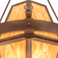 Meyda Lighting Bonanza 30" 8-Light New Copper Vein Pendant Light With Ambra Siena Idalight Shade Glass