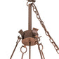Meyda Lighting Bonanza 30" 8-Light New Copper Vein Pendant Light With Ambra Siena Idalight Shade Glass