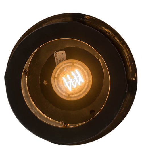 Meyda Lighting Bonefish 8" Craftsman Brown Fulton Hanging Lantern Pendant Light With Clear Seeded Shade Glass
