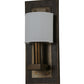 Meyda Lighting Bonn 10" Antique Copper Wall Sconce With White Textrene Shade