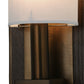 Meyda Lighting Bonn 10" Antique Copper Wall Sconce With White Textrene Shade