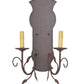 Meyda Lighting Bordeaux 15" 2-Light Rust Wall Sconce With Off-White Natural Linen Shade