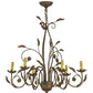Meyda Lighting Bordeaux 30" 6-Light Pompeii Gold Chandelier With Cream Pleated Silk Shade