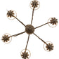 Meyda Lighting Bordeaux 30" 6-Light Pompeii Gold Chandelier With Cream Pleated Silk Shade
