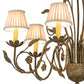 Meyda Lighting Bordeaux 30" 6-Light Pompeii Gold Chandelier With Cream Pleated Silk Shade