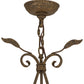 Meyda Lighting Bordeaux 30" 6-Light Pompeii Gold Chandelier With Cream Pleated Silk Shade
