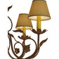 Meyda Lighting Bordeaux 31" 6-Light Organic Rust Chandelier With Cream Textrene Shade