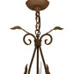 Meyda Lighting Bordeaux 31" 6-Light Organic Rust Chandelier With Cream Textrene Shade
