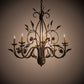 Meyda Lighting Bordeaux 36" 8-Light Antique Rust Chandelier With Ivory Faux Candlelight
