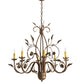 Meyda Lighting Bordeaux 36" 8-Light Antique Rust Chandelier With Ivory Faux Candlelight