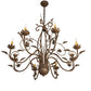 Meyda Lighting Bordeaux 36" 8-Light Antique Rust Chandelier With Ivory Faux Candlelight