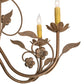 Meyda Lighting Bordeaux 36" 8-Light Antique Rust Chandelier With Ivory Faux Candlelight