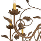 Meyda Lighting Bordeaux 36" 8-Light Antique Rust Chandelier With Ivory Faux Candlelight