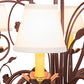 Meyda Lighting Bordeaux 37" 8-Light Rust Chandelier With White Natural Linen Shade