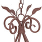 Meyda Lighting Bordeaux 37" 8-Light Rust Chandelier With White Natural Linen Shade