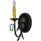 Meyda Lighting Bordeaux 5" Blackwash Wall Sconce With Amber Faux Candlelight
