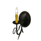 Meyda Lighting Bordeaux 5" Blackwash Wall Sconce With Amber Faux Candlelight