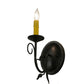 Meyda Lighting Bordeaux 5" Blackwash Wall Sconce With Amber Faux Candlelight