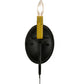 Meyda Lighting Bordeaux 5" Blackwash Wall Sconce With Amber Faux Candlelight