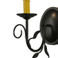 Meyda Lighting Bordeaux 5" Blackwash Wall Sconce With Amber Faux Candlelight