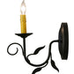 Meyda Lighting Bordeaux 5" Blackwash Wall Sconce With Amber Faux Candlelight