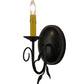 Meyda Lighting Bordeaux 5" Blackwash Wall Sconce With Amber Faux Candlelight