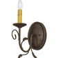 Meyda Lighting Bordeaux 5" Gilded Tobacco Wall Sconce With Ivory Faux Candlelight