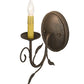 Meyda Lighting Bordeaux 5" Gilded Tobacco Wall Sconce With Ivory Faux Candlelight